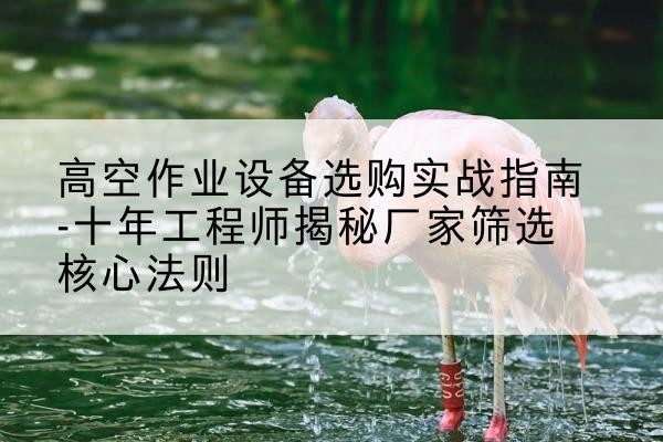伊州剪叉式升降机厂家-高空作业设备选购实战指南-十年工程师揭秘厂家筛选核心法则